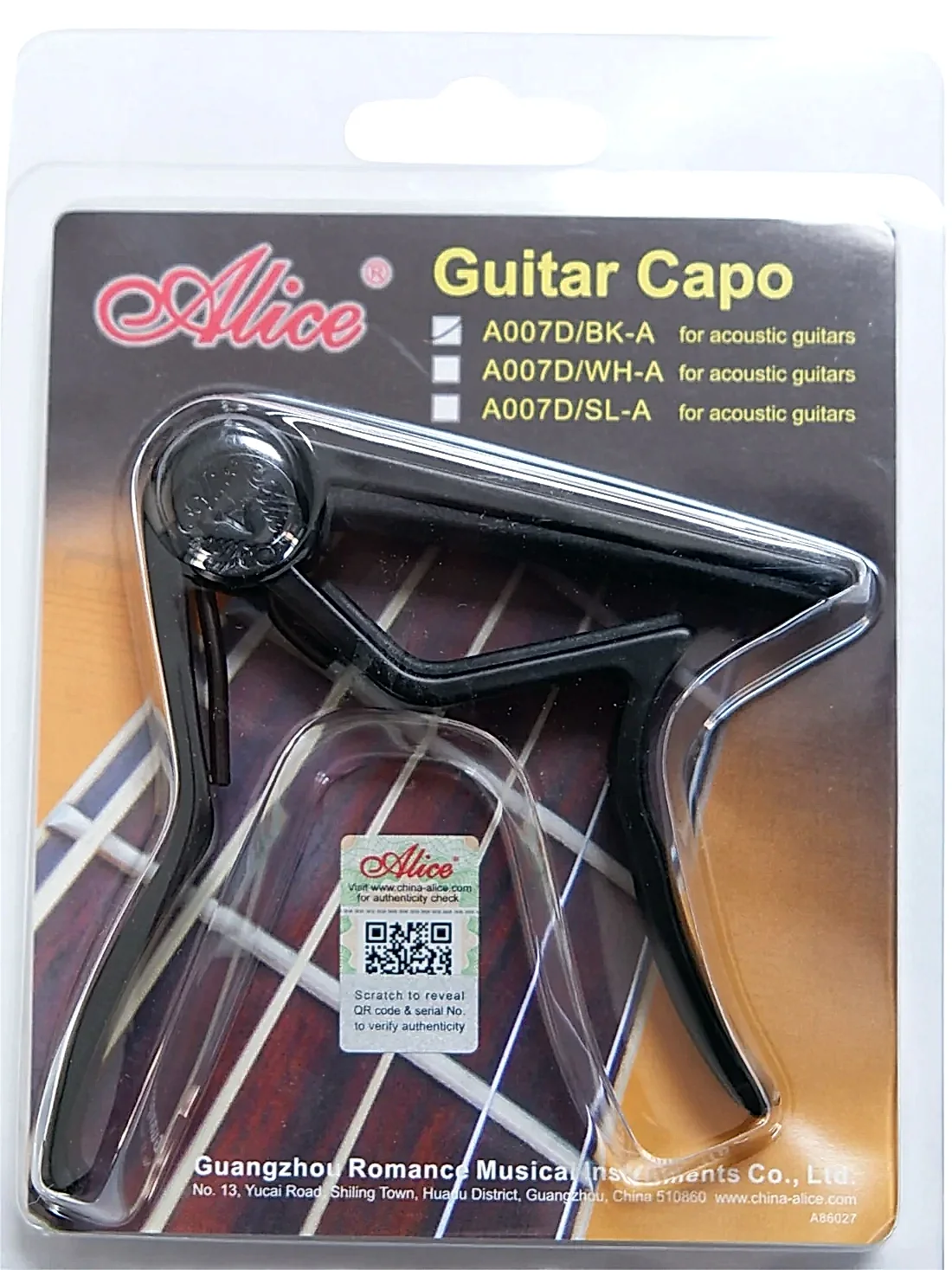 Alice A007D-BK-A Akustik Gitar Kapo